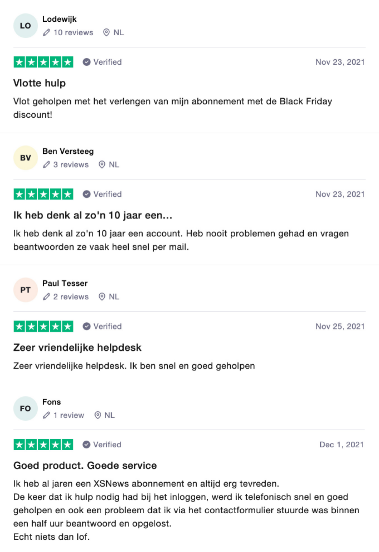 Trustpilot review